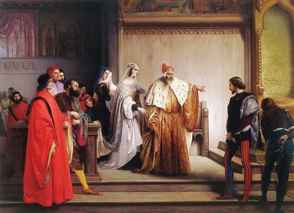 L doge Marino Faliero accusa il giovane Steno di essere l'autore della scritta infamante sul Doge e la Dogaressa - Parigi